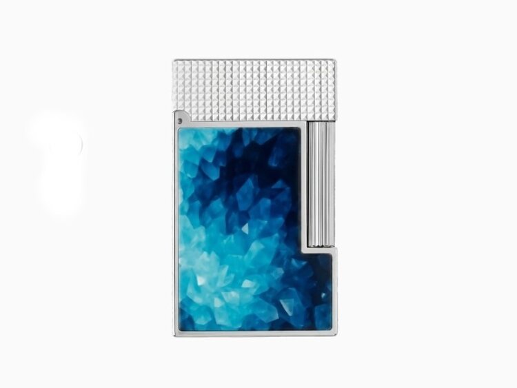 S.T. Dupont S.T. Dupont Ligne 2 Cling Géode Blue Feuerzeug Blau/Palladium C16035CL