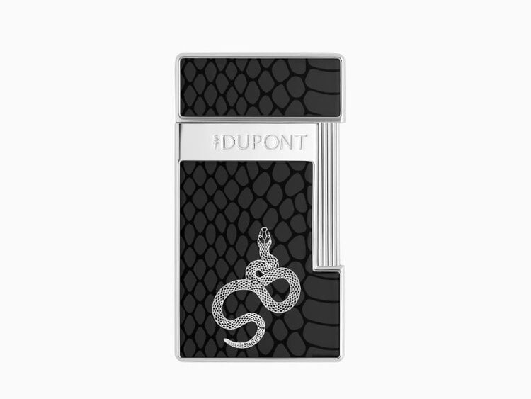 S.T. Dupont S.T. Dupont Slimmy Black Snake Feuerzeug Schwarz/Silber 028076