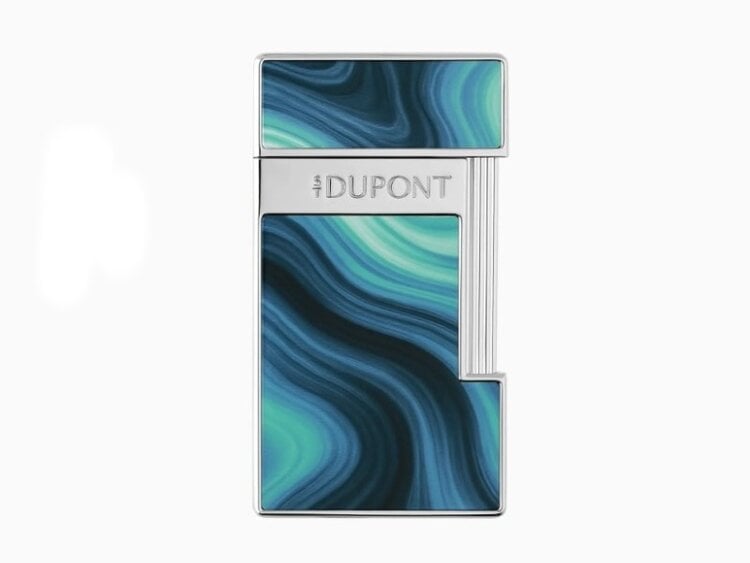 S.T. Dupont S.T. Dupont Slimmy Géode Blue Feuerzeug Blau/Chrom 028035