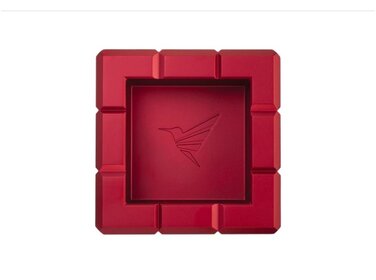 Colibri Heritage Cube Charcoal Zigarrenaschenbecher Rot