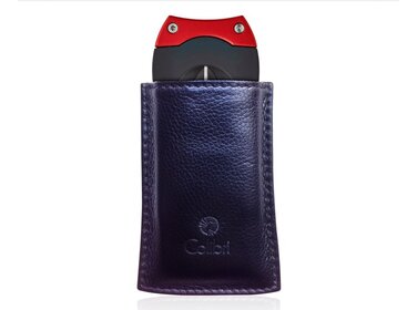 Colibri Leder-Etui XL für Feuerzeug und Cutter Schwarz