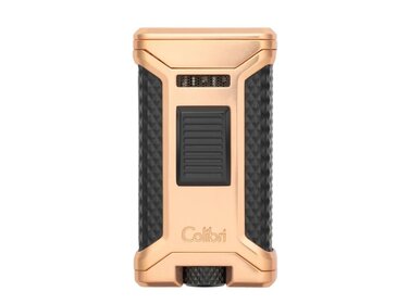 Colibri Ascari Feuerzeug Roségold/Schwarz mit Bohrer