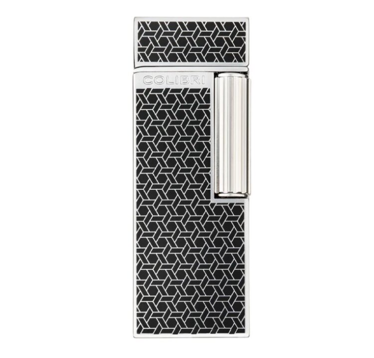 Colibri Colibri Continental Feuerzeug Chrom mit Muster mit Softflamme