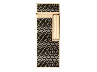 Colibri Continental Feuerzeug Gold mit Muster mit Softflamme