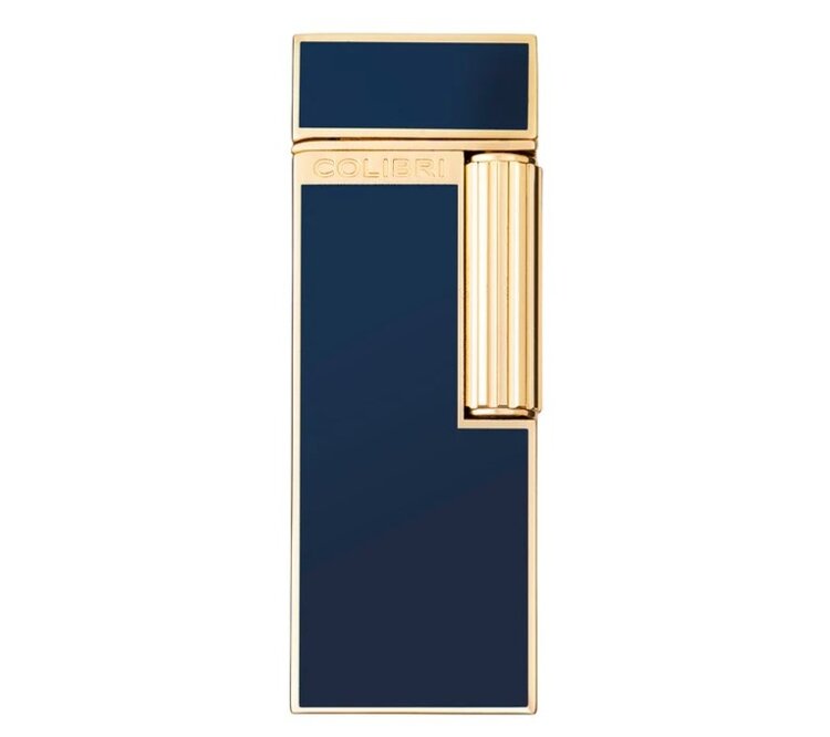 Colibri Colibri Continental Feuerzeug Navy/Gold mit Softflamme