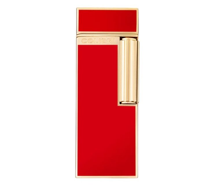 Colibri Colibri Continental Feuerzeug Rot/Gold mit Softflamme