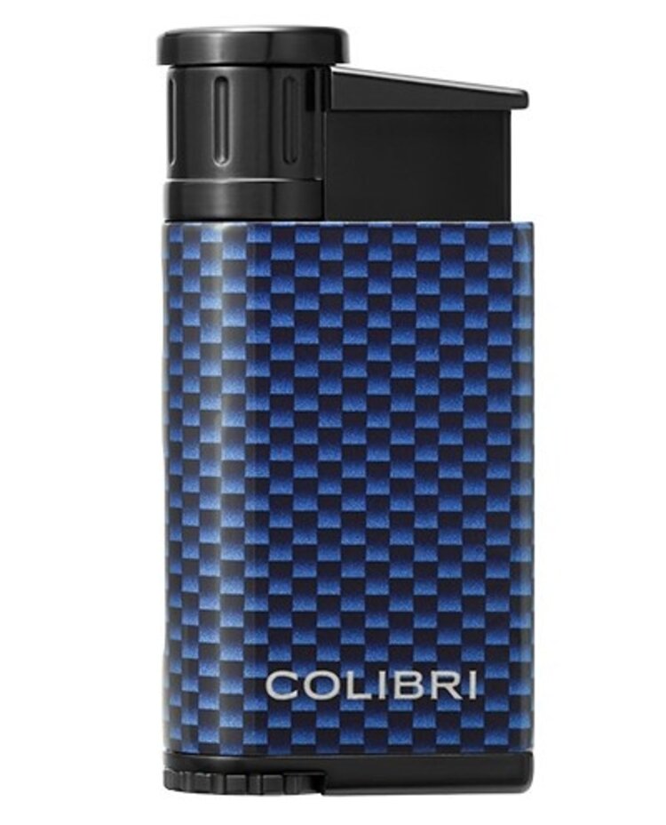 Colibri Colibri Evo CF Feuerzeug Blau mit Schrägflamme, Karbon