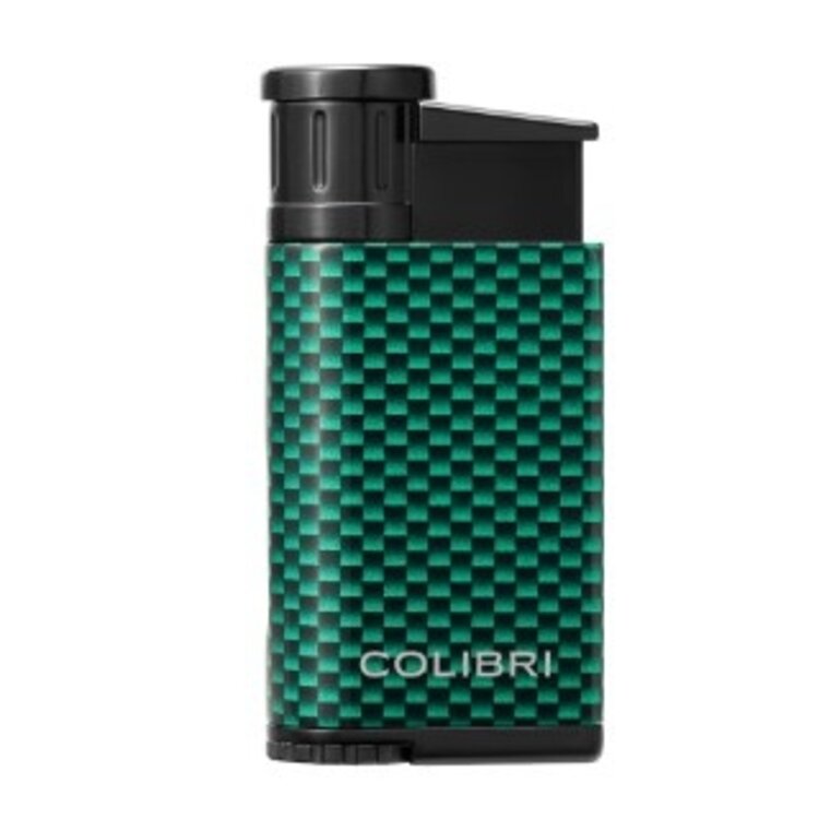 Colibri Colibri Evo CF Feuerzeug Grün mit Schrägflamme, Karbon