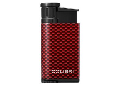 Colibri  Feuerzeug Evo CF Rot mit Schrägflamme Karbon