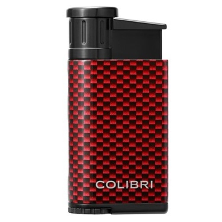 Colibri Colibri Evo CF Feuerzeug Rot mit Schrägflamme, Karbon