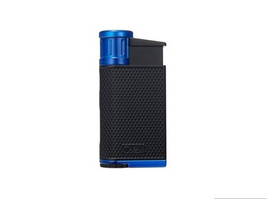 Colibri Evo Feuerzeug Schwarz/Blau mit Schrägflamme