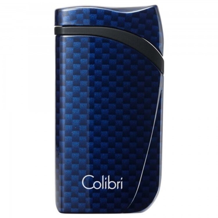 Colibri Colibri Falcon Carbon Fiber Feuerzeug Blau mit Jet-Flamme