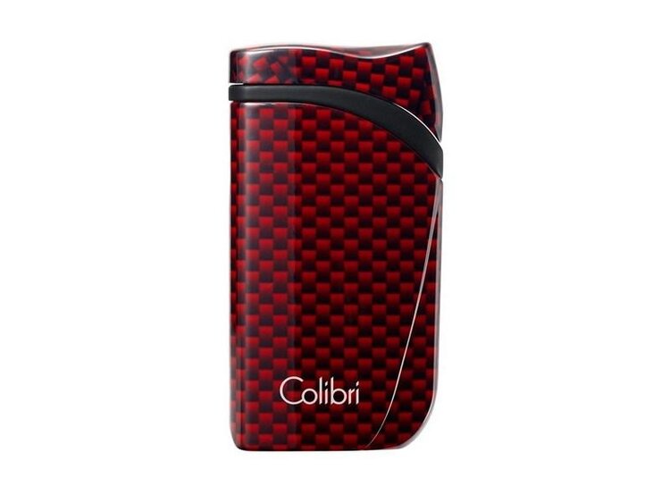 Colibri Colibri Falcon Feuerzeug Carbon Rot mit Single-Jet-Flamme