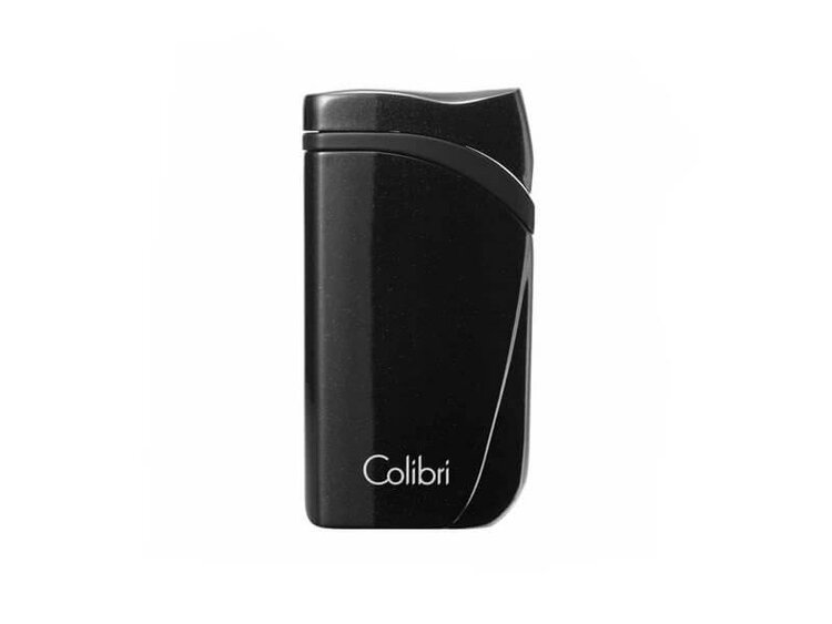 Colibri Colibri Falcon Feuerzeug Metallic Schwarz mit Single-Jet-Flamme