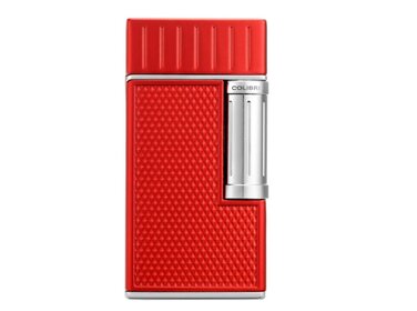 Colibri Julius Feuerzeug Rot/Chrom mit Doppelflamme