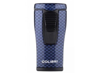 Colibri Monaco Feuerzeug Carbon Blau mit 3-fach Jet