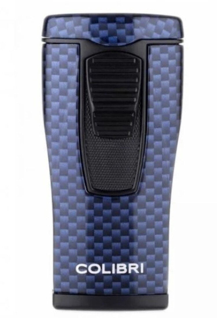 Colibri Colibri Monaco Feuerzeug Carbon Blau mit 3-fach Jet