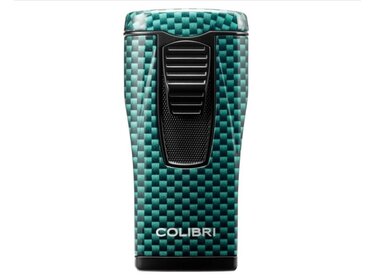Colibri  Feuerzeug Monaco Grün Carbon mit 3-fach Jet