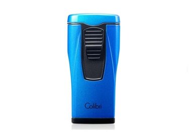 Colibri Monaco Feuerzeug Metallic Blau mit 3-fach Jet