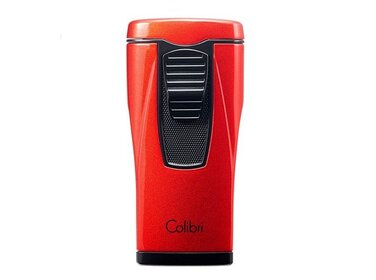 Colibri Monaco Feuerzeug Metallic Rot mit 3-fach Jet