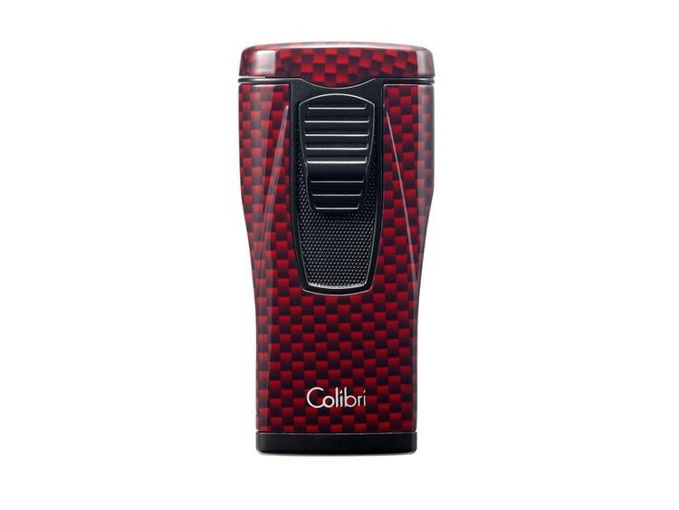 Colibri Colibri Monaco Feuerzeug Rot Carbon mit 3-fach Jet