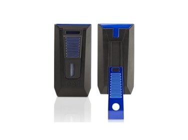 Colibri Slide Feuerzeug Schwarz/Blau mit Bohrer