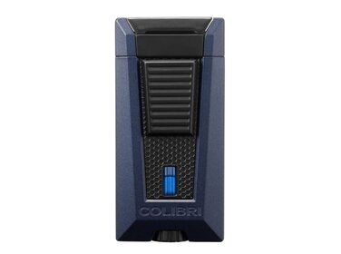 Colibri Stealth Feuerzeug Dunkelblau/Schwarz matt mit 3-fach Jet