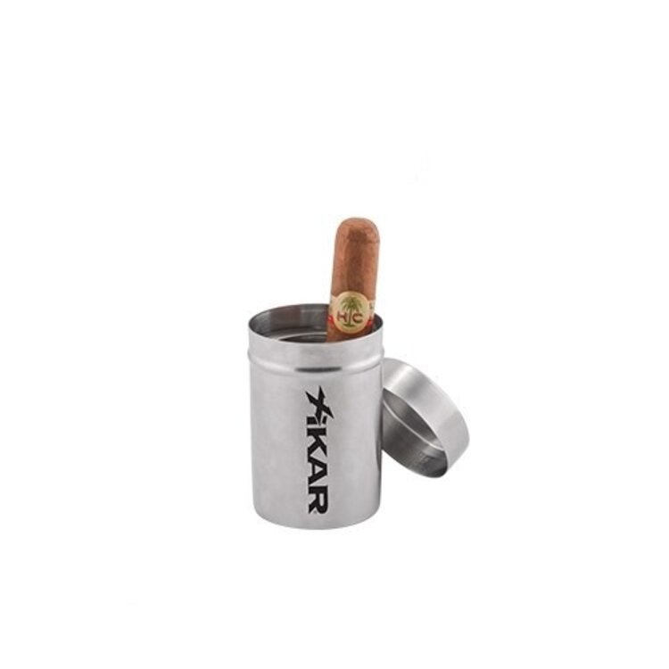Xikar Xikar Auto-Aschenbecher Chrom mit Deckel und Zigarrenablage