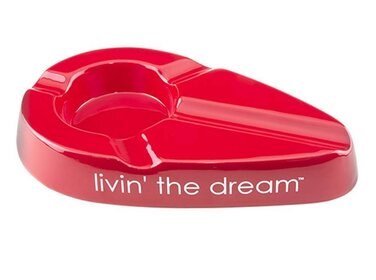 Xikar Keramik-Aschenbecher Livin the Dream Rot für 4 Zigarren