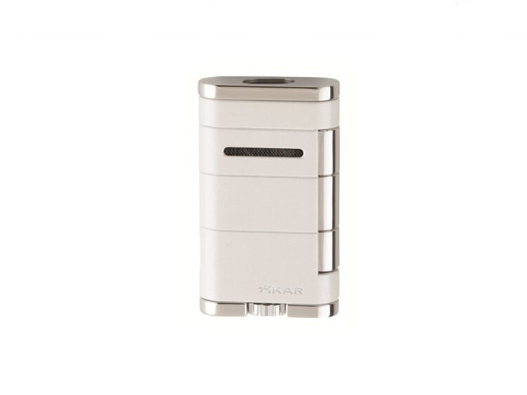 Xikar Xikar Allume Double Feuerzeug Weiss mit 2-fach Jetflamme