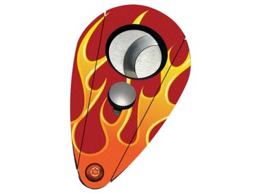 Xikar Xi2 Hot Rod Zigarrenschneider Rot/Gelb mit Flammenmuster