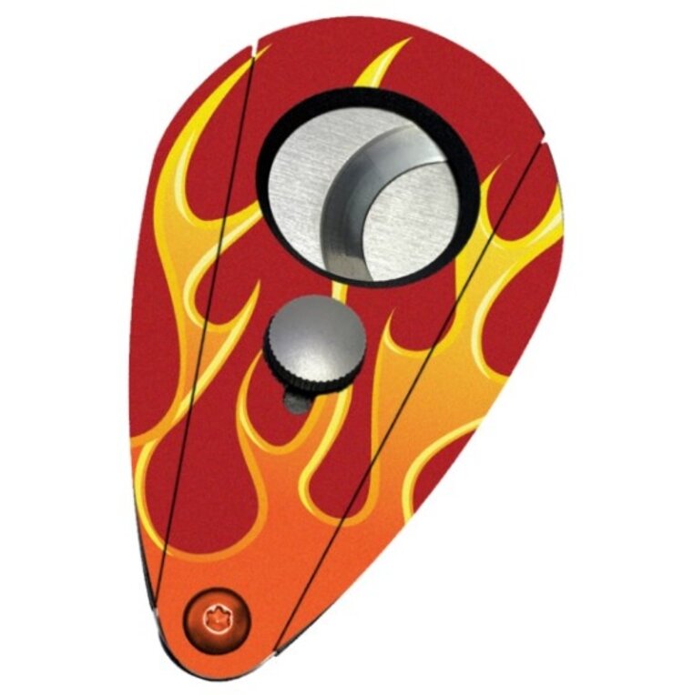 Xikar Xikar Xi2 Hot Rod Zigarrenschneider Rot/Gelb mit Flammenmuster