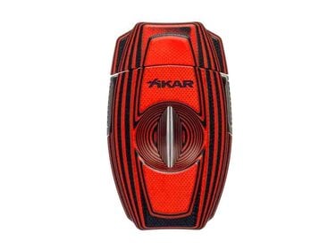 Xikar VX2 V-Cut Zigarrenschneider Schwarz mit roten Streifen