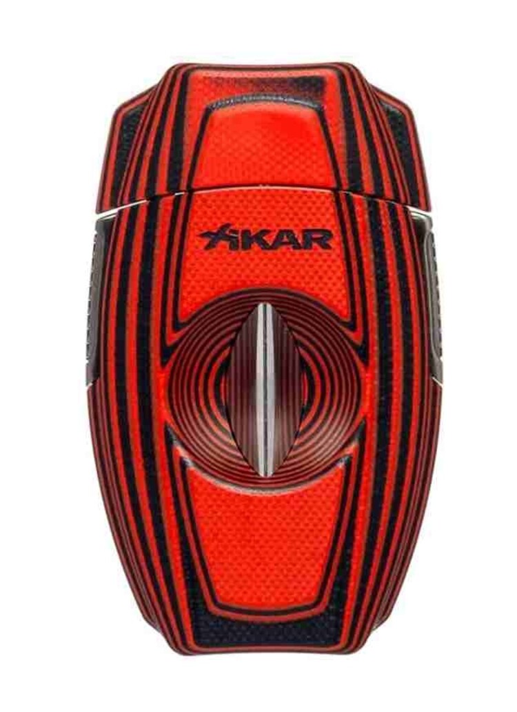 Xikar Xikar VX2 V-Cut Zigarrenschneider Schwarz mit roten Streifen