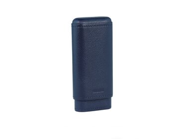 Adorini Zigarrenetui Echtleder Blau für 2-3 Zigarren