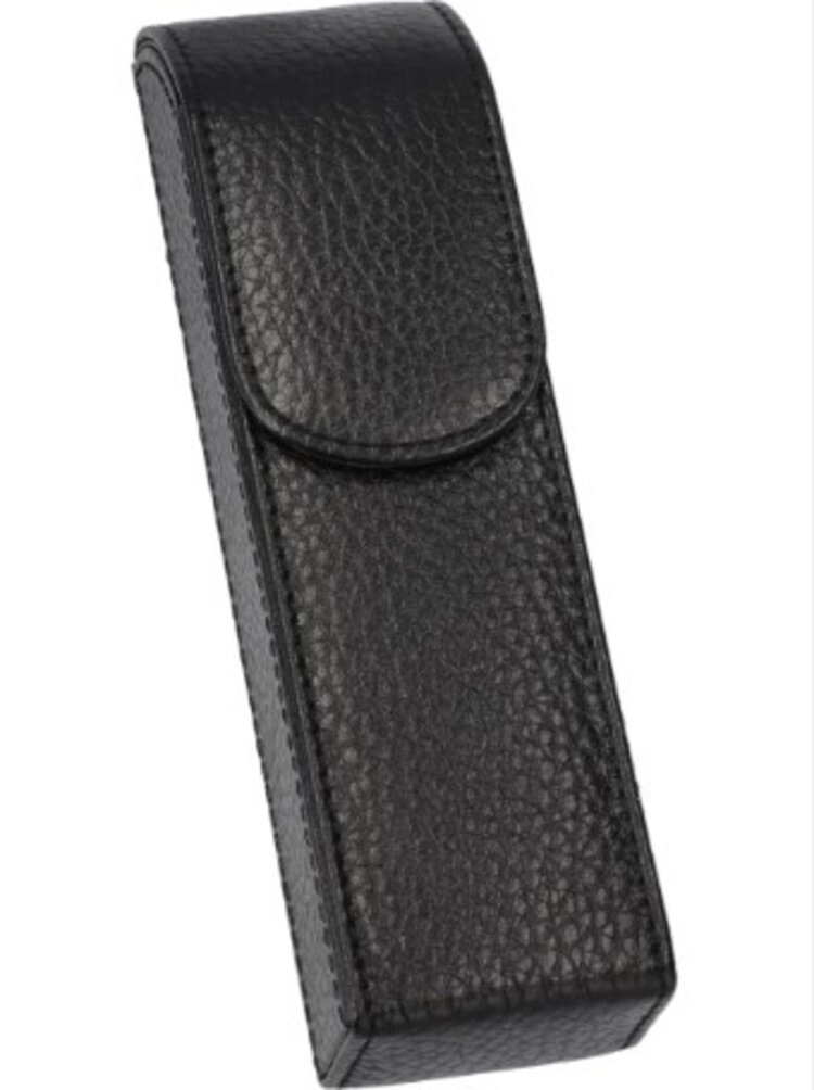 Adorini Adorini Zigarrenetui Leder Schwarz für 2 Zigarren 17,5 cm