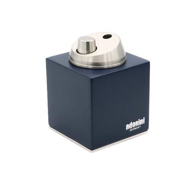 Adorini Adorini Tischfeuerzeug Matt Blau mit Soft-Touch-Oberfläche