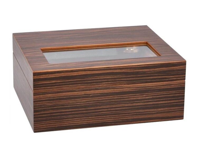 Adorini Adorini Vittoria M Deluxe Humidor Makassar/Ebenholz für 70 Zigarren