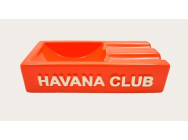 Havana Club Secundo Aschenbecher Orange aus Keramik für 2 Zigarren
