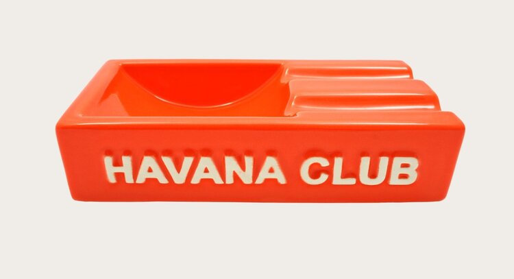 Havana Club Havana Club Secundo Aschenbecher Orange aus Keramik für 2 Zigarren
