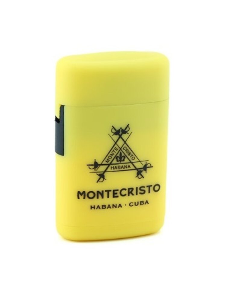 Montecristo Sturmfeuerzeug Gelb mit Jetflamme