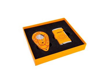 Partagas Zigarren-Set Jet-Feuerzeug und Doppelklingen-Cutter