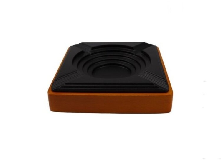 Passatore Passatore Zigarren-Aschenbecher Aluminium Schwarz mit Holzfuss für 4 Zigarren
