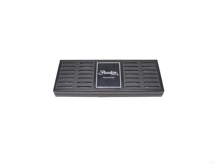 Passatore Passatore Zigarrenbox-Befeuchter Acrylpolymer Schwarz 17 x 6,5 cm