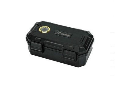 Passatore Reisehumidor Schwarz mit Hygrometer für 10 Zigarren