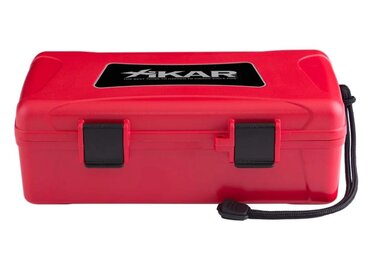 Xikar Reisehumidor mittelgross Rot matt für 10 Zigarren