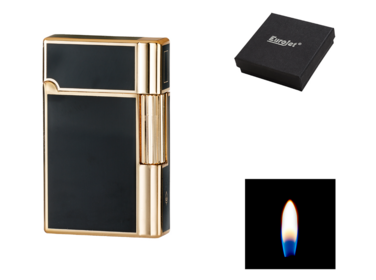 Eurojet Feuerzeug Feuerstein Normalflamme Schwarz/Gold