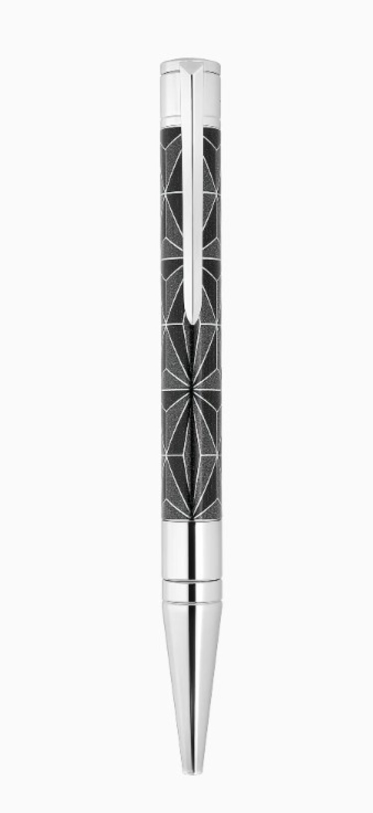 S.T. Dupont  S.T. Dupont Initial Fire X Kugelschreiber Schwarz/Chrom