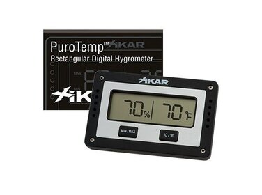 Xikar Hygrometer und Thermometer digital Schwarz eckig