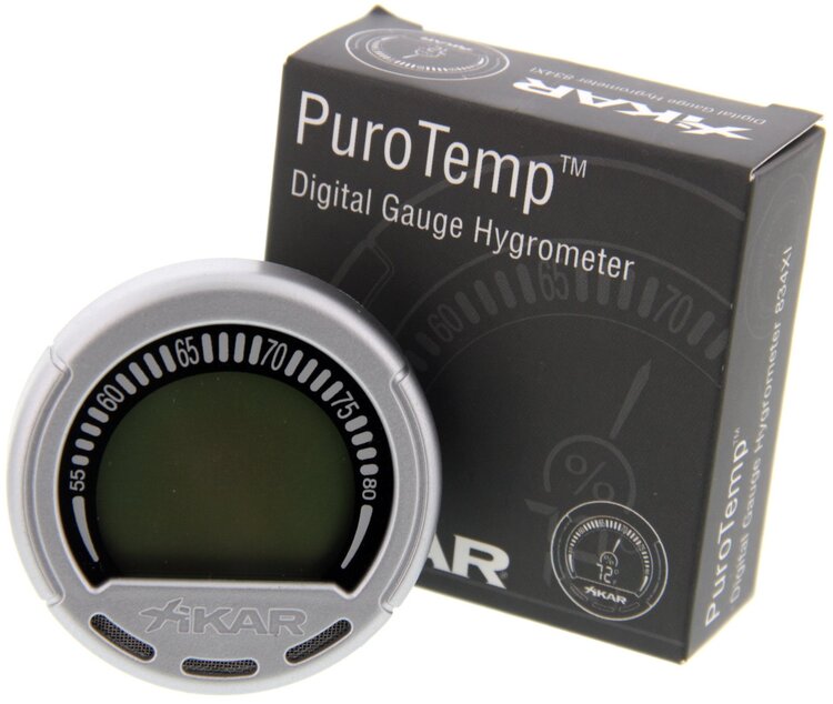 Xikar Xikar PuroTemp digitales Hygrometer Silber